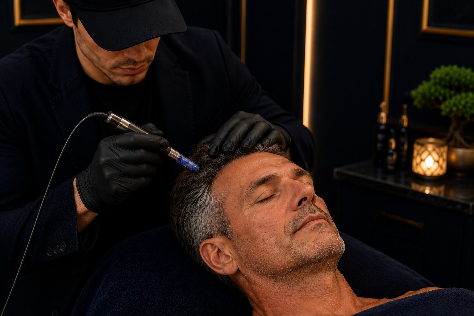 Microneedling cuoio capelluto